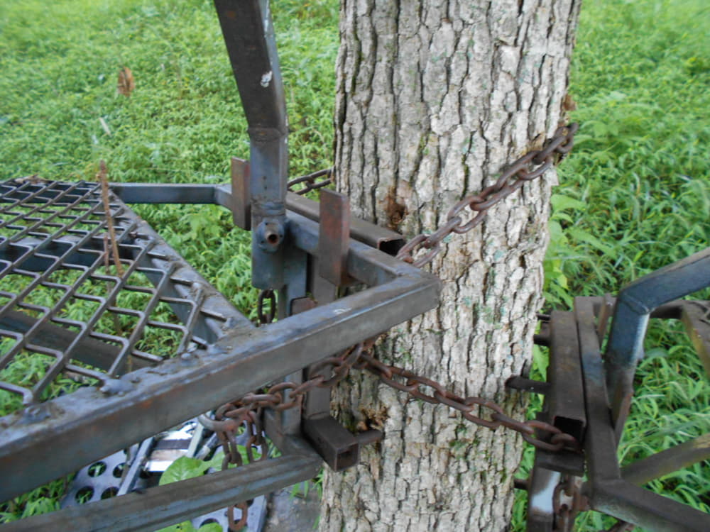 replacing tree stand cables with chains