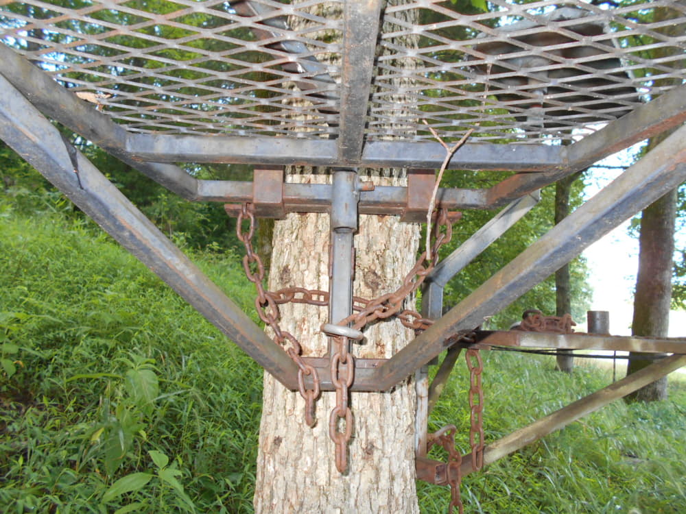 replacing tree stand cables with chains